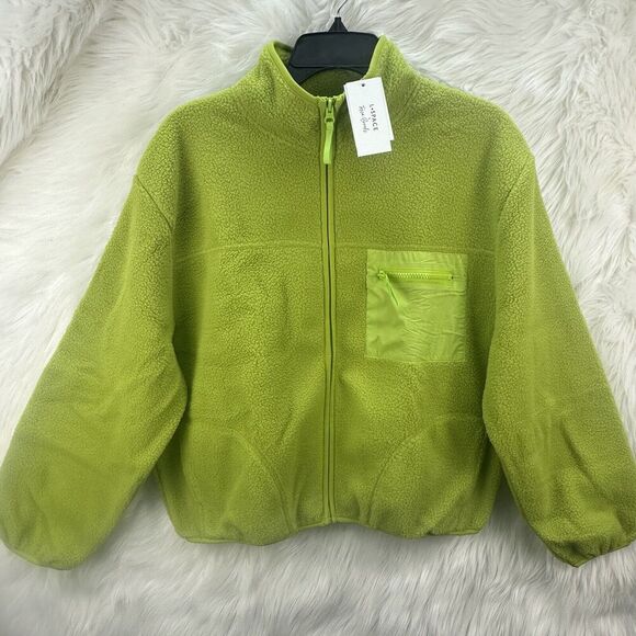 Space Jackets & Blazers - L*SPACE Women’s Powerhouse Fleece Jacket Apple Green Size M